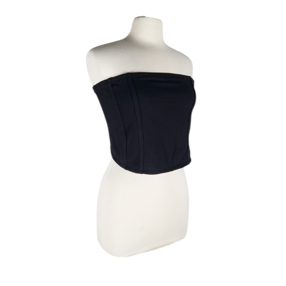 NWT No Boundaries Cotton Bandeau Tube Top Black Size XL